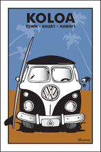 Load image into Gallery viewer, KOLOA ~ KAUA&#39;I ~ HAWAI&#39;I ~ SIMPLE SURF BUS GRILL ~ SAND LINES ~ 12x18