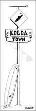 Load image into Gallery viewer, KOLOA TOWN ~ SURF XING ~ LONGBOARD ~ SIGN POST ~ 1:3