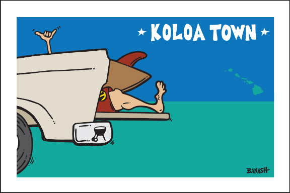 KOLOA TOWN ~ KAUA'I ~ TAILGATE SURF GREM ~ SEAFOAM ~ 2:3