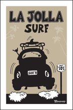 Load image into Gallery viewer, LA JOLLA ~ SURF ~ SURF BUG TAIL ~ AIR ~ HWY 101 ~ BLACK N TAN ~ 2:3