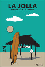 Load image into Gallery viewer, LA JOLLA ~ WINDANSEA ~ CALIF. ~ SURF HUT ~ 2:3
