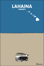 Load image into Gallery viewer, LAHAINA TOWN ~ HAWAI'I ~ SURF BUS ~ SAND ~ INDIGO SKY ~ 2:3