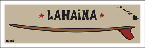 LAHAINA ~ RED FIN SURFBOARD ~ 1:3