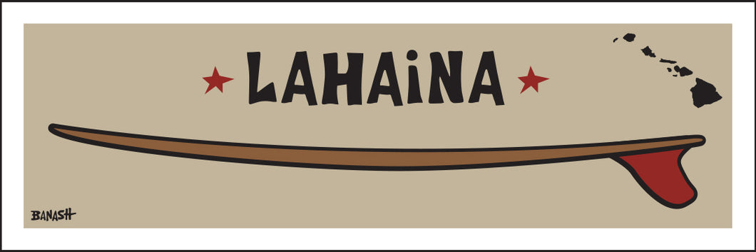 LAHAINA ~ RED FIN SURFBOARD ~ 1:3