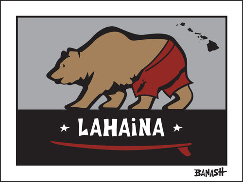LAHAINA TOWN ~ SURF BEAR ~ 3:4
