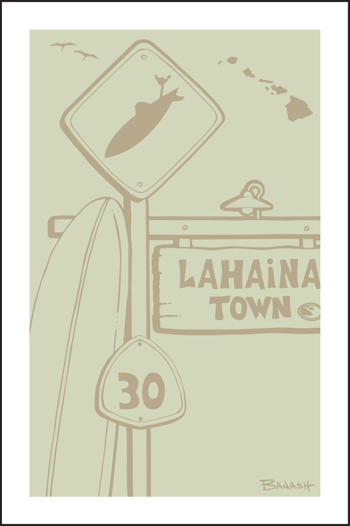 LAHAINA TOWN ~ LONGBOARD ~ SURF XING ~ DRIFTWOOD ~ 2:3