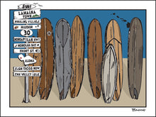Load image into Gallery viewer, LAHAINA TOWN ~ MAUI ~ SIGN POST ~ SURFBOARD QUIVER ~ 3:4