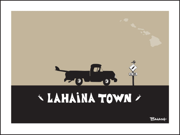 LAHAINA TOWN ~ SURF PICKUP ~ 3:4
