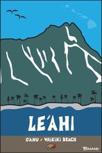 Load image into Gallery viewer, LEAHI ~ DIAMOND HEAD ~ WAIKIKI BEACH ~ OAHU ~ 12x18
