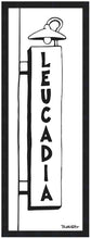 Load image into Gallery viewer, LEUCADIA ~ TOWN SIGN ~ VERT ~ LAMPLIGHT ~ 1:3