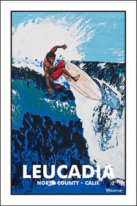 LEUCADIA ~ NORTH COUNTY ~ CALIFORNIA ~ BIG LEFT ~ 12x18