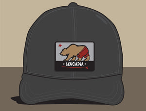 LEUCADIA ~ SURF BEAR ~ SEWN PATCH ~ HAT