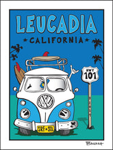 Load image into Gallery viewer, LEUCADIA ~ SURF BUS GRILL ~ HWY 101 ~ SEAFOAM ~ 3:4