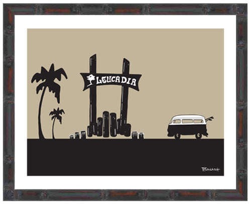 LEUCADIA ~ TOWN SIGN ~ SURF BUS ~ 3:4