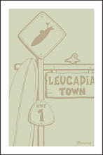 Load image into Gallery viewer, LEUCADIA TOWN ~ LONGBOARD ~ SURF XING ~ SIGN POST ~ DRIFTWOOD ~ 12x18