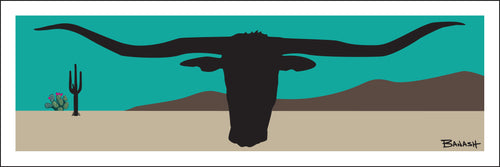 LONGHORNS ~ PLAINS ~ CACTUS ~ SEAFOAM ~ 1:3