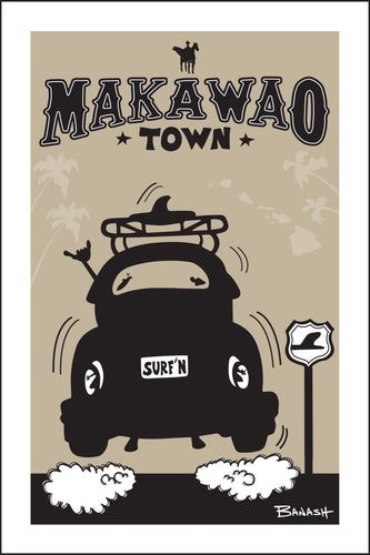 MAKAWAO TOWN ~ SURF BUG TAIL ~ AIR ~ BLACK N TAN ~ 2:3