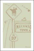 Load image into Gallery viewer, MAKAWAO ~ SURF COWBOY XING ~ DRIFTWOOD ~ SIGN POST ~ 2:3