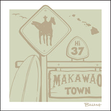 Load image into Gallery viewer, MAKAWAO TOWN ~ SURF COWBOY XING ~ SIGN POST ~ DRIFTWOOD ~ 1:1