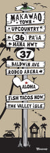 Load image into Gallery viewer, MAKAWAO TOWN ~ BALDWIN AVE ~ SIGN POST ~ 8x24