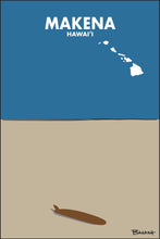 Load image into Gallery viewer, MAKENA ~ HAWAI'I ~ LONGBOARD ~ SAND ~ INDIGO SKY ~ 2:3