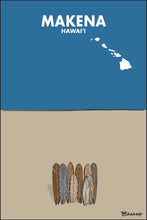 Load image into Gallery viewer, MAKENA ~ HAWAI'I ~ SURF QUIVER ~ SAND ~ INDIGO SKY ~ 2:3