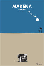 Load image into Gallery viewer, MAKENA ~ HAWAI'I ~ SURF TEAR DROP ~ SAND ~ INDIGO SKY ~ 2:3