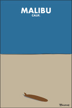 Load image into Gallery viewer, MALIBU ~ CALIF. ~ LONGBOARD ~ SAND ~ INDIGO SKY ~ 2:3