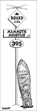Load image into Gallery viewer, MAMMOTH MOUNTAIN ~ BOARD XING ~ SNOWBOARD ~ SIGN POST ~ 8x24