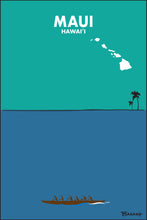 Load image into Gallery viewer, MAUI ~ HAWAI'I ~ OUTRIGGER ~ INDIGO ~  SEAFOAM ~ 2:3