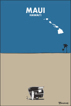 Load image into Gallery viewer, MAUI ~ HAWAI'I ~ SURF TEAR DROP ~ SAND ~ INDIGO SKY ~ 2:3