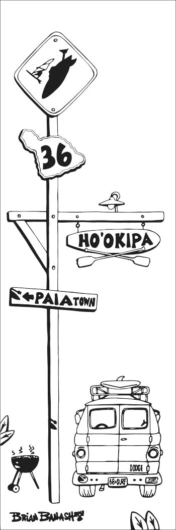HO'OKIPA ~ PAI'A ~ HWY 36 ~ SIGN POST ~ 1:3