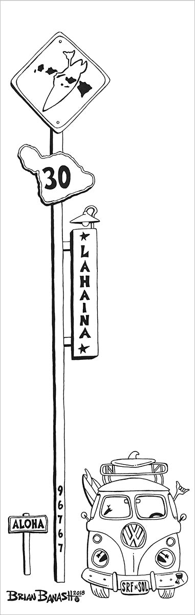 LAHAINA ~ SIGN ~ SURF XING ~ 1:3