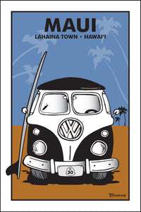 MAUI ~ LAHAINA TOWN ~ HAWAI'I ~ SIMPLE SURF BUS GRILL ~ SAND LINES ~ 2:3