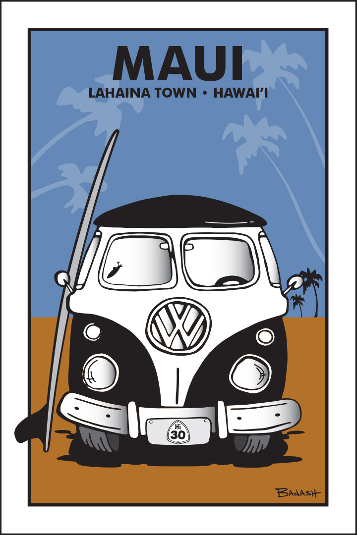 MAUI ~ LAHAINA TOWN ~ HAWAI'I ~ SIMPLE SURF BUS GRILL ~ SAND LINES ~ 2:3