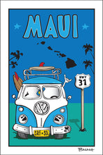 Load image into Gallery viewer, MAUI ~ HAWAI'I ~ SURF BUS GRILL ~ HWY 31 ~ SEAFOAM ~ 2:3
