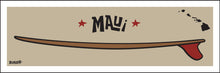 Load image into Gallery viewer, MAUI ~ HAWAI'I ~ TIKI STYLE ~ RED FIN ~ SURFBOARD ~ 1:3