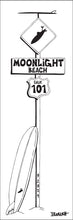 Load image into Gallery viewer, MOONLIGHT BEACH ~ SURF XING ~ LONGBOARD ~ CALIF. 101 ~ 1:3