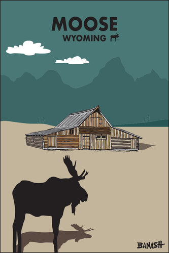 MOOSE TOWN ~ WYOMING ~ BARN ~ GRAND TETONS ~ MOOSE ~ 2:3