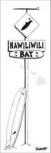 Load image into Gallery viewer, NAWILIWILI BAY ~ SURF XING ~ LONGBOARD ~ SIGN POST ~ 1:3