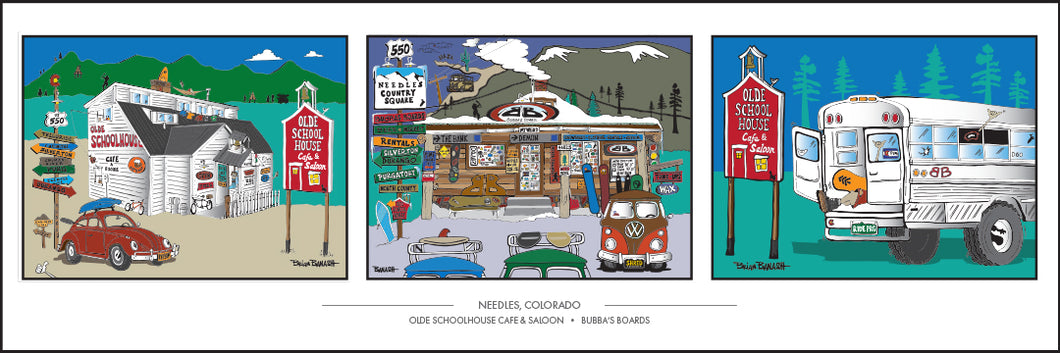 NEEDLES ~ COLORADO ~ OLDE SCHOOLHOUSE ~ BUBBAS BOARDS ~ 1:3