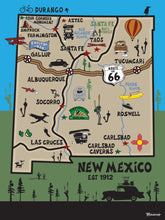 Load image into Gallery viewer, NEW MEXICO ~ DESTINATIONS MAP ~ 3:4