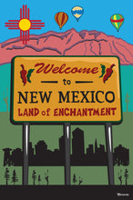 Load image into Gallery viewer, NEW MEXICO ~ WELCOME SIGN ~ SANDIA MOUNTAINS ~ 2:3