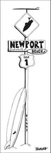 Load image into Gallery viewer, NEWPORT BEACH ~ SURF XING ~ LONGBOARD ~ 1:3