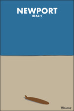 Load image into Gallery viewer, NEWPORT BEACH ~ CALIF. ~ LONGBOARD ~ SAND ~ INDIGO SKY ~ 2:3