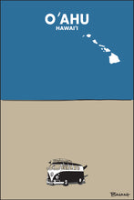 Load image into Gallery viewer, O'AHU ~ HAWAI'I ~ SURF BUS ~ SAND ~ INDIGO SKY ~ 2:3