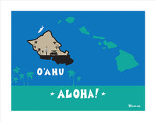 Load image into Gallery viewer, O&#39;AHU ~ ISLAND ~ ALOHA ~ SEAFOAM ~ 3:4