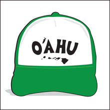 Load image into Gallery viewer, O'AHU ~ TIKI STYLE ~ ISLANDS ~ HAWAI'I ~ GRAPHIC HAT