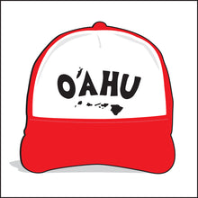 Load image into Gallery viewer, O'AHU ~ TIKI STYLE ~ ISLANDS ~ HAWAI'I ~ GRAPHIC HAT