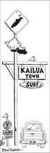 Load image into Gallery viewer, KAILUA TOWN ~ O'AHU ~ SURF XING ~ SIGN POST ~ 1:3